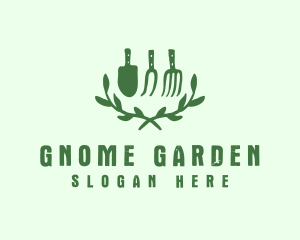 Wreath Gardening Tool logo design