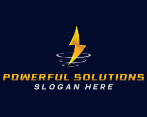 Lightning Thunder Energy logo design