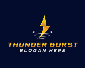 Lightning Thunder Energy logo design