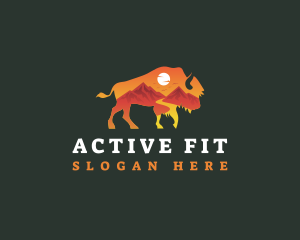 Bison Adventure Mountaineering logo design