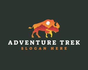 Bison Adventure Mountaineering logo design