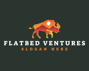 Bison Adventure Mountaineering logo design