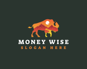 Bison Adventure Mountaineering logo design