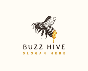 Organic Bee Honey logo design