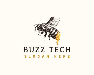 Organic Bee Honey logo design