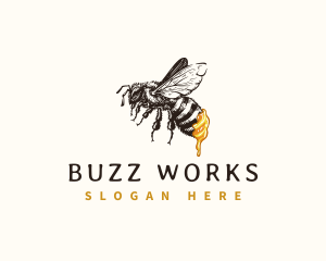 Organic Bee Honey logo design