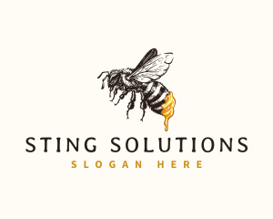 Organic Bee Honey logo design