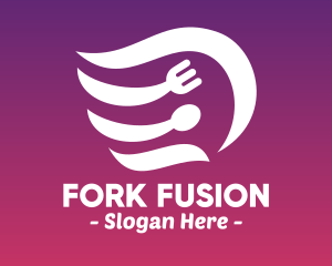 Fork Spoon Cutlery logo design