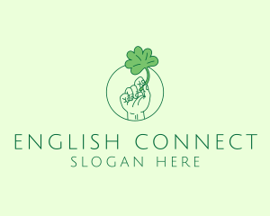 Shamrock Ireland Hand logo design