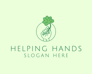 Shamrock Ireland Hand logo design