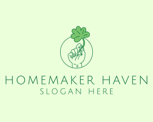 Shamrock Ireland Hand logo design