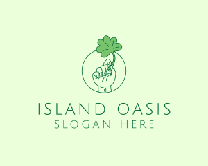 Shamrock Ireland Hand logo design