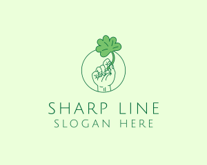 Shamrock Ireland Hand logo design