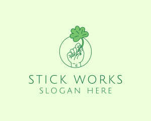 Shamrock Ireland Hand logo design