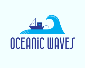 Ocean Fishing Vessel logo design