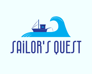 Ocean Fishing Vessel logo design