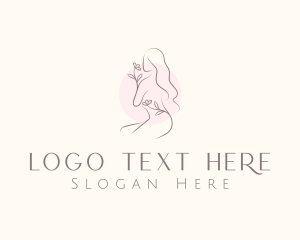 Nude Floral Woman logo