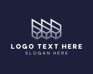 Purple Geometric Boxes  logo