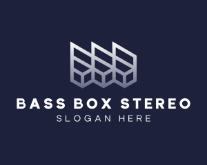 Purple Geometric Boxes  logo design