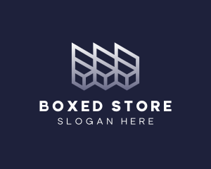 Purple Geometric Boxes  logo design