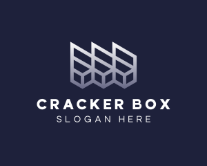 Purple Geometric Boxes  logo design