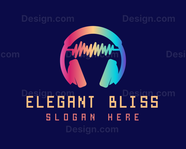 Modern Colorful Headset Logo