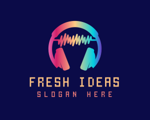 Modern Colorful Headset logo design