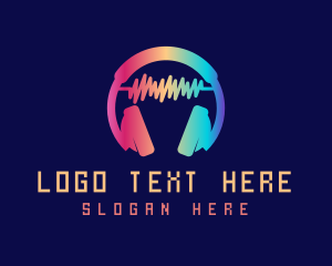 Beat - Modern Colorful Headset logo design