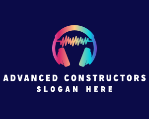 Modern Colorful Headset logo design