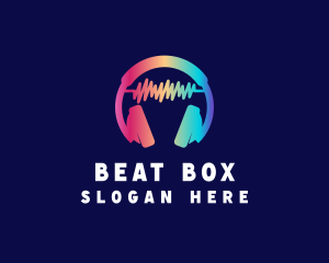 Modern Colorful Headset logo