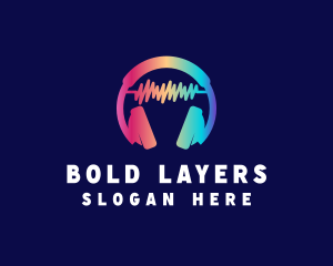 Modern Colorful Headset logo design