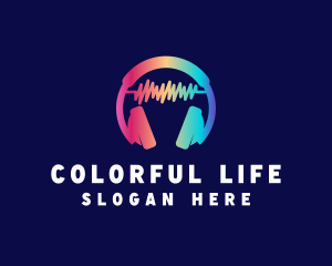 Modern Colorful Headset logo design