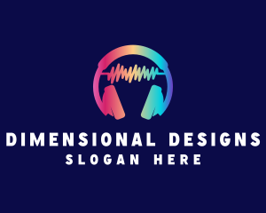 Modern Colorful Headset logo design