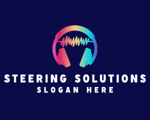 Modern Colorful Headset logo design