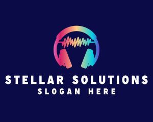 Modern Colorful Headset logo design