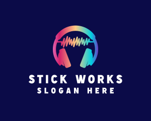 Modern Colorful Headset logo design