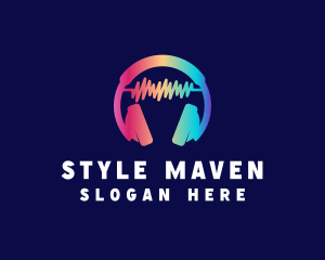 Modern Colorful Headset logo design