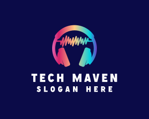 Modern Colorful Headset logo design