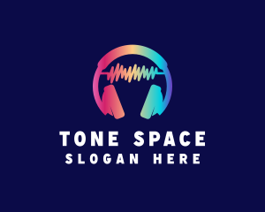Modern Colorful Headset logo