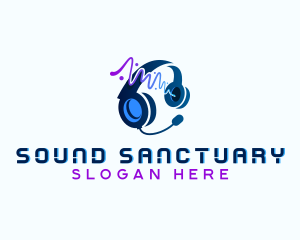 Audio Sound Headset logo design