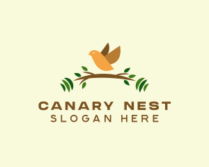 Bird Nest Dumbbell logo design