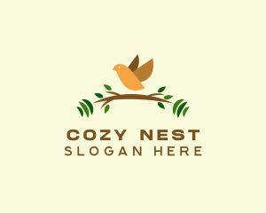 Bird Nest Dumbbell logo design