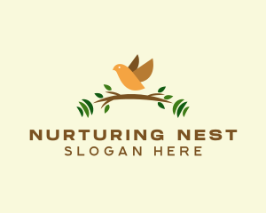 Bird Nest Dumbbell logo design