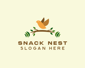 Bird Nest Dumbbell logo design