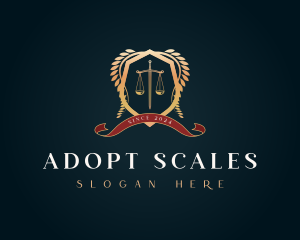 Legal Justice Sword Scale logo design