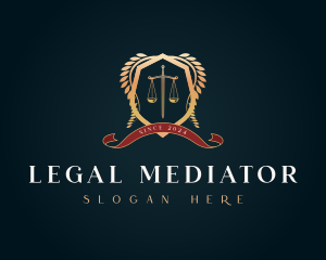 Legal Justice Sword Scale logo design