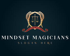 Legal Justice Sword Scale logo design