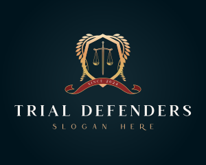 Legal Justice Sword Scale logo design