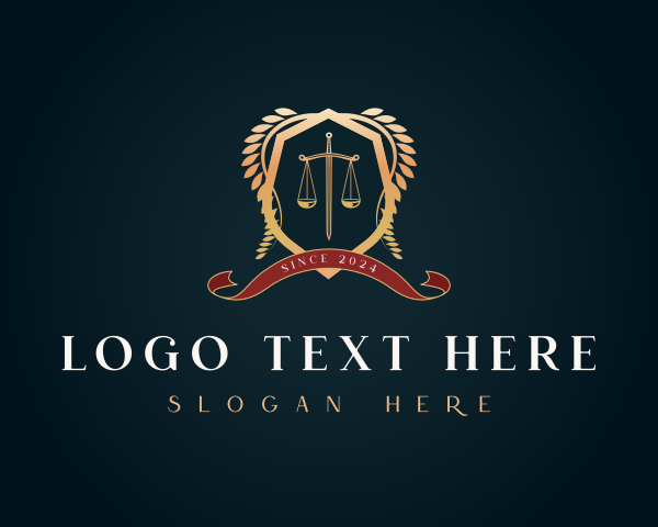 Legal Justice Sword Scale logo