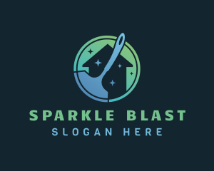 Sparkle House Squeegee logo design